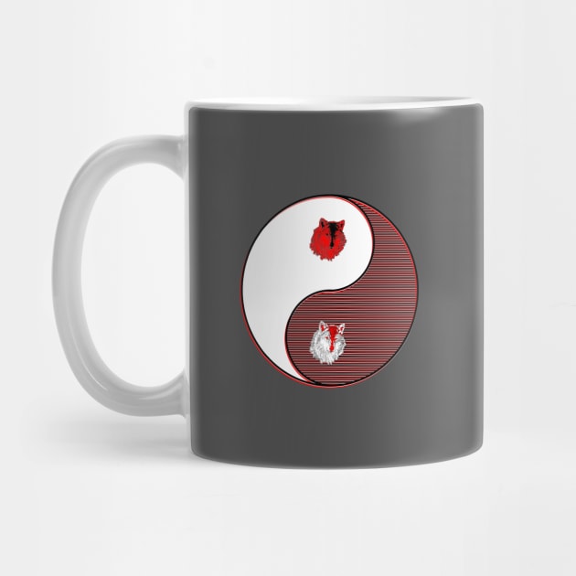 yin yang balance harmony design eastern philosophy wolf by 4rpixs